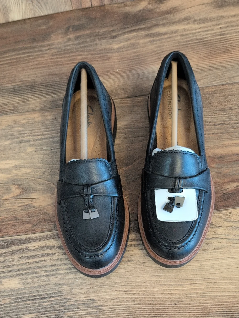 Clarks WestLynn Bella Leather Tassel Slip On Loafers 7          570A